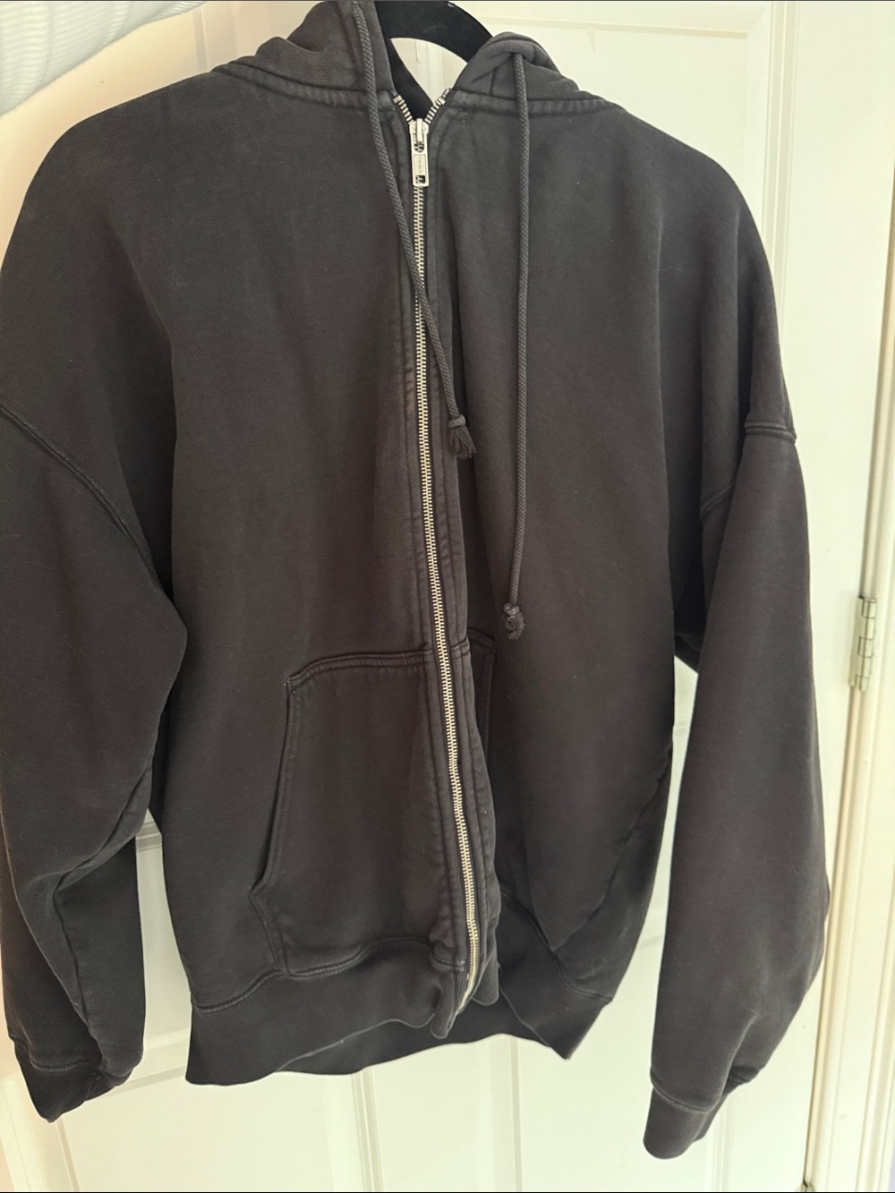 Brandy Melville Black Full-Zip Hoodie Jacket